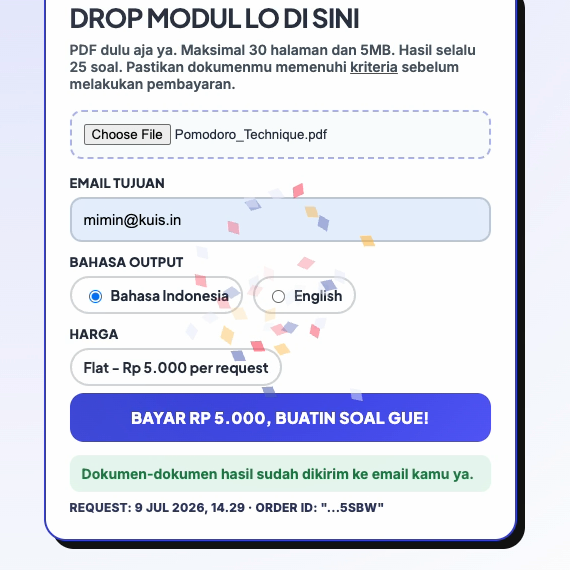 Dokumen siap, cek email